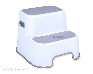 2-stufiger Kinder Tritthocker - Grau - Großhandel