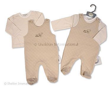 Baby Jungen Latzhosen-Zweiteiler - Neu auf der Welt - Großhandel