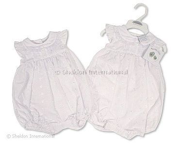 Baby Mädchen Spielhose mit Spitze und Stickerei - Großhandel