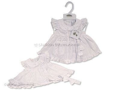 Baby Kleidchen mit Spitze und Stickerei - Großhandel