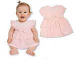 Baby Mädchen 2-stufiges Kleid mit Spitze und Schleife