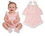 Baby Mädchen Kleidchen Zweiteiler mit Schleife