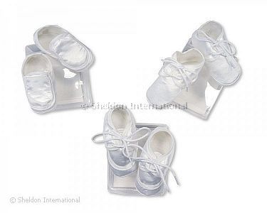 Baby Satin Booties/Schuhe - Jungen - Großhandel