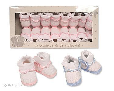 Baby Baumwoll-Booties mit integrierten Socken - Großhandel