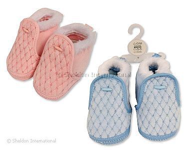 Baby Booties mit Fellbesatz - Großhandel