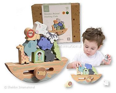 Arche Noah Stapelspiel Lernspielzeug aus Holz - Großhandel