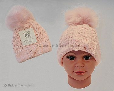 Baby Mädchen Bommelmütze - 335p - Großhandel