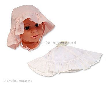 Baby Mädchen Sonnenhut mit Kinnband - Großhandel