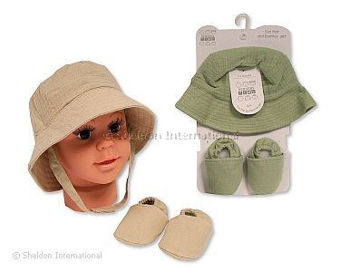 Baby Sonnenhut und Booties Set - Großhandel