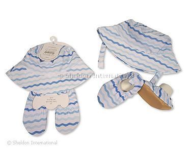 Baby Jungen Sonnenhut und Anti-Rutsch Schuhe Set - Großhandel