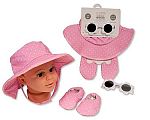 Mädchen Sonnenhut, Sonnenbrille und Anti-Rutsch Schuhe Set Großhandel