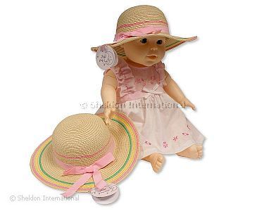 Baby Mädchen Papier Strohhut - 800 - Großhandel