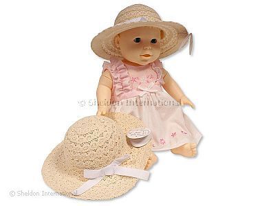 Baby Mädchen Papier Strohhut - 803 - Großhandel