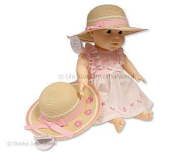 Baby Mädchen Papier Strohhut - 806 - Großhandel