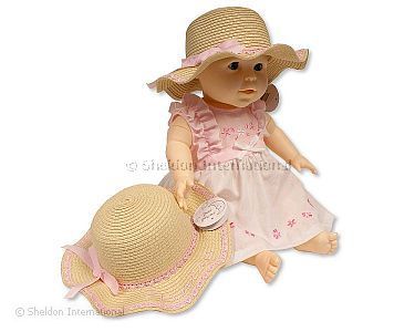 Baby Mädchen Papier Strohhut - 807 - Großhandel