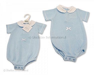 Baby Jungen Strick-Spielhose mit Spitze und Schleife - Großhandel