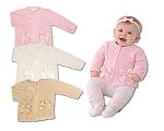Mädchen Strickjacke mit Schleifen - 1009 - 0-9 Monate Großhandel