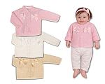 Mädchen Strickjacke mit Schleifen - 1010 - 9-24 Monate Großhandel