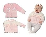 Mädchen Strickjacke mit Schleifen - 1011 - 0-9 Monate Großhandel