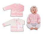 Mädchen Strickjacke mit Schleife - 1014 - 0-9 Monate Großhandel