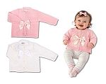 Mädchen Strickjacke mit Schleife - 1015 - 0-9 Monate Großhandel