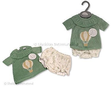 Baby Strick-Zweiteiler mit Kragen - Ballons - Großhandel