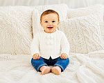 Kinderwagen-Strickjacke mit Bommeln Großhandel