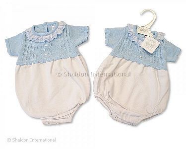 Baby Strick-Spielhose - Blau - Großhandel