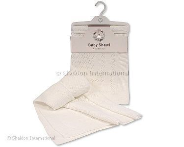 Baby Acryl Strickdecke mit Pointelle Muster - Großhandel