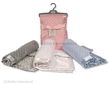 Baby Noppen-Wickeldecke mit Satin-Einfassung - Großhandel