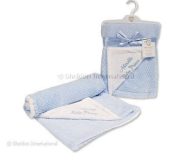 Baby Jungen Waffel-Wickeldecke - Prinz - Großhandel