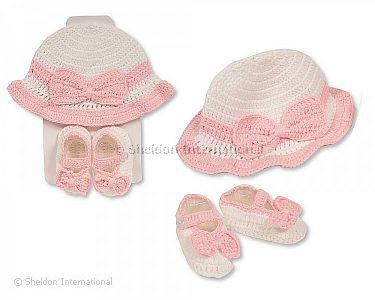 Baby Mützchen und Booties Set - Mädchen - Großhandel