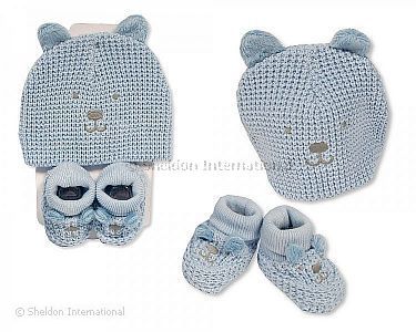 Baby Mützchen und Booties Set - Jungen - Großhandel