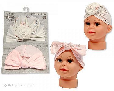 Baby Turbanmütze - 2-er Pack - Großhandel