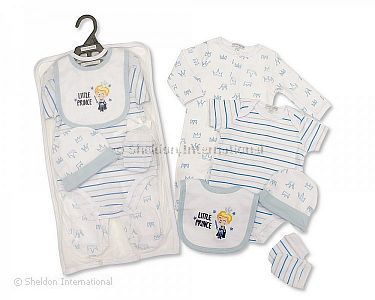 Baby Jungen Baumwoll-Geschenkset - 5 tlg. - Little Prince - Großhandel