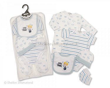 Baby Jungen Baumwoll-Geschenkset - 5 tlg. - Little Prince - Großhandel