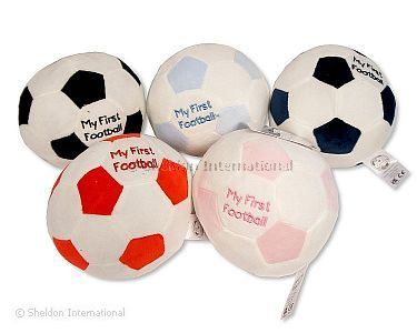 '  My First Football' Baby Plüsch-Spielzeug mit Rassel - Großhandel