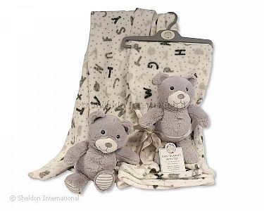 Plüsch-Teddy mit Decke - Großhandel