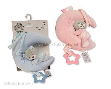 Baby Teddy Mond-Spieluhr mit Beißhilfe - Großhandel