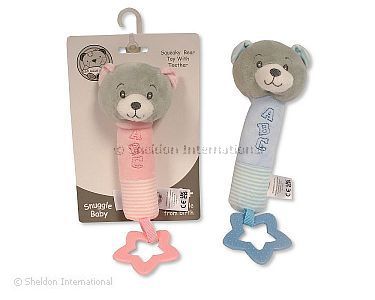 Baby Teddy Quietsch-Greifling mit Beißhilfe - Großhandel