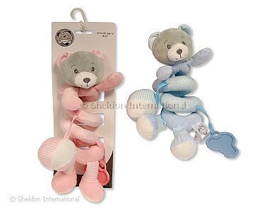 Baby Teddy Spiral-Aktivitäts-Spielzeug mit Quietsch-Ball und Beißhilfe - Großhandel