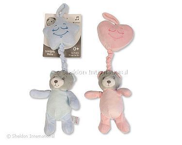Baby Teddy Spieluhr - Herz/ Stern - Großhandel