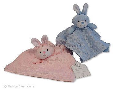 Baby Schmusetuch - Hase - Rosa und Hellblau - Großhandel