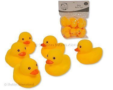 Quietschendes Baby-Badespielzeug - Enten - 6er-Pack - Großhandel