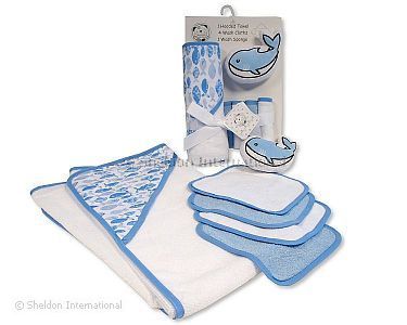 Baby 6-teiliges Bade-Set - Wal - Großhandel
