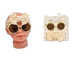 Haarband mit Schleife und Sonnenbrille Set - Beige Großhandel