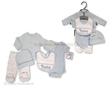 Frühchen Jungen Set 5 tlg. mit Smocking - Kuscheln - Großhandel