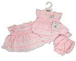 Gestuftes Frühchen Kleidchen mit Smocking und Schleifen Großhandel