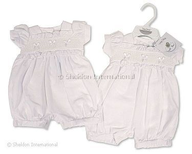 Frühchen Spielhose mit Smocking und Schleifen - Großhandel